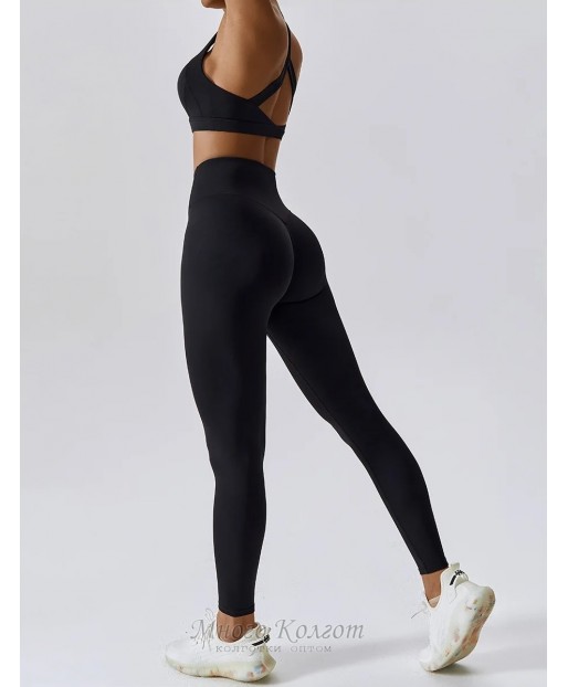 Женский спортивный комплект Leggings + Top + Crop top model 54